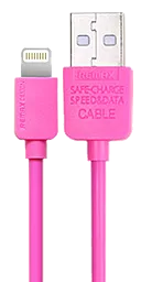 Кабель Remax Light USB-A - Lightning 12w 2.4a 1м cable Pink (RC-006i)