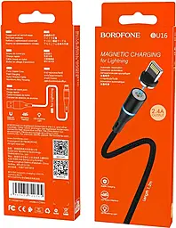 Кабель Borofone BU16 USB-A - Lightning 12w 2.4a 1.2м cable Black - миниатюра 6 Кабель Borofone BU16 USB-A - Lightning 12w 2.4a 1.2м cable Black - миниатюра 6