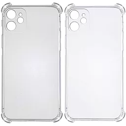 Чохол GETMAN TPU Ease logo посилені кути для Apple iPhone 11 (6.1")  Сірий (Прозорий)