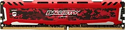 Оперативна пам'ять Crucial 16GB DDR4 3200MHz Ballistix Sport LT Red (BLS16G4D32AESE) Bulk