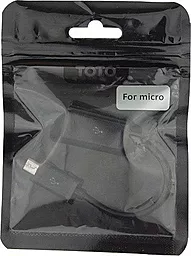 OTG-переходник TOTO OTG cable micro USB 0.16m Black (TKZ-01) - миниатюра 3