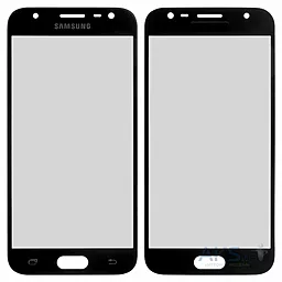 Корпусное стекло дисплея Samsung Galaxy J3 J330F 2017 (с OCA пленкой) Black - фото Корпусное стекло дисплея Samsung Galaxy J3 J330F 2017 (с OCA пленкой) Black