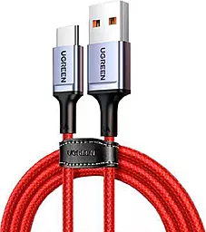 Кабель Ugreen Aluminium Alloy US505 USB-A - Type-C 66w 6a 1м Huawei SCP cable Red (20527) - фото Кабель Ugreen Aluminium Alloy US505 USB-A - Type-C 66w 6a 1м Huawei SCP cable Red (20527)