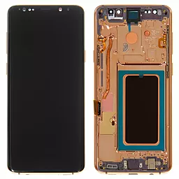 Дисплей Samsung Galaxy S9 Plus G965 с тачскрином и рамкой, (OLED), Gold