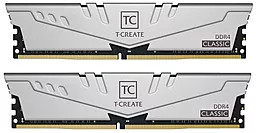 Оперативна пам'ять Team DDR4 16GB (2х8GB) 2666MHz T-Create Classic 10L (TTCCD416G2666HC19DC01) Gray