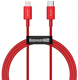 Кабель Baseus Superior USB Type-C - Lightning 20w 3a 1м PD сable Red (CATLYS-A09) - фото Кабель Baseus Superior USB Type-C - Lightning 20w 3a 1м PD сable Red (CATLYS-A09)