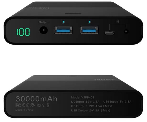 Повербанк Vinsic VSPB401 30000 mAh Black - фото 4