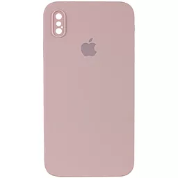 Чохол Silicone Case Full Camera Square для Apple iPhone X, iPhone XS Pink Sand