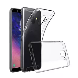 Чехол Silicone Case WS для Samsung Galaxy A6 2018 (A600) Transparent