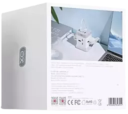 Мережевий фільтр (подовжувач) XO WL20 2м 4 розетки 3USB-A/USB-C з вимикачeм білий - мініатюра 5