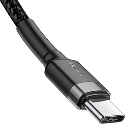 USB Кабель Baseus Cafule Flash Charging 20V 5A 2M USB Type-C - Type-C Cable Gray/Black (CATKLF-ALG1) - мініатюра 3