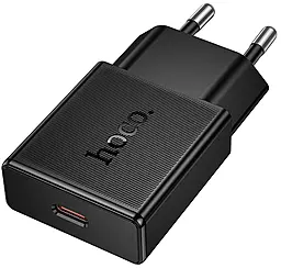 Сетевое зарядное устройство Hoco N72 20w PD USB-C fast charegr black - фото Сетевое зарядное устройство Hoco N72 20w PD USB-C fast charegr black