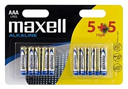 Батарейки Maxell LR03 1.5V AAA Alkaline 10шт. (M-790254.00.CN) - фото Батарейки Maxell LR03 1.5V AAA Alkaline 10шт. (M-790254.00.CN)