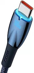 Кабель USB Baseus Glimmer Series Fast Charging Data 100w 5a 2m USB Type-C cable blue (CADH000503) - миниатюра 2