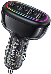 Автомобильное зарядное устройство Usams C34 48W PD3.0/QC3.0 3xUSB-A+C Black (US-CC170)