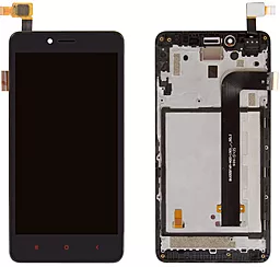 Дисплей Xiaomi Redmi Note 2 с тачскрином и рамкой, Black - фото Дисплей Xiaomi Redmi Note 2 с тачскрином и рамкой, Black