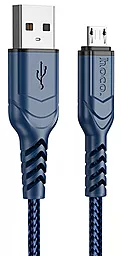 Кабель Hoco X59 USB-A - micro USB 12w 2.4a 2м cable Blue - фото Кабель Hoco X59 USB-A - micro USB 12w 2.4a 2м cable Blue