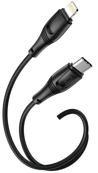 Кабель XO NBQ239A USB Type-C - Lightning 27w 3a PD cable Black - фото 2