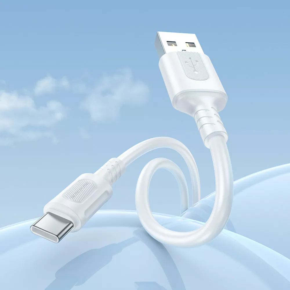 Кабель Borofone BX111 USB-A - Type-C 15w 3a 1м cable White - фото 3