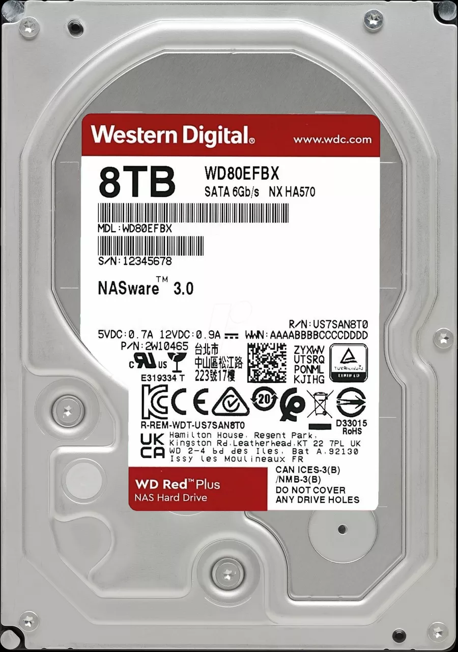 Жесткий диск WD Red Plus 8 TB (WD80EFBX) 3.5" - фото 1