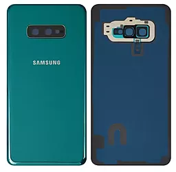 Задняя крышка корпуса Samsung Galaxy S10E G970F со стеклом камеры Prism Green