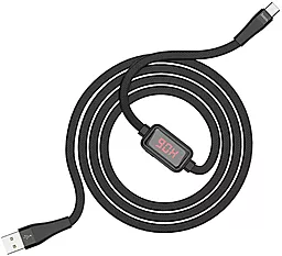 Кабель USB Hoco S4 With Timer USB Type-C Cable  Black - миниатюра 4