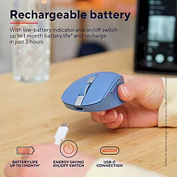Компьютерная мышка Trust Ozaa Compact Multi-Device Wireless Blue (24934) - миниатюра 10 Компьютерная мышка Trust Ozaa Compact Multi-Device Wireless Blue (24934) - миниатюра 10