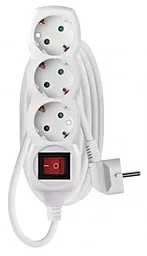 Мережевий фільтр (подовжувач) Emos 2300w 10a з вимикачем, 3 розетки, 1.5мм2, 3м білий (P1323R) - фото Мережевий фільтр (подовжувач) Emos 2300w 10a з вимикачем, 3 розетки, 1.5мм2, 3м білий (P1323R)