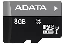Карта пам'яті ADATA microSDHC 8GB Class 10 UHS-I U1 (AUSDH8GUICL10-R) - фото Карта пам'яті ADATA microSDHC 8GB Class 10 UHS-I U1 (AUSDH8GUICL10-R)