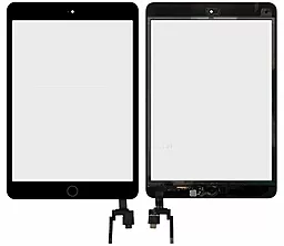 Сенсор (тачскрин) Apple iPad Mini 3 Retina (A1599, A1600, полный комплект с кнопкой Home) Black