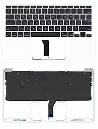 Клавиатура для ноутбука Apple MacBook Air 2013+ A1465 с топ панелью горизонтальный энтер черная