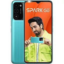 Мобільний телефон Tecno Spark Go 2022 (KG5m) 2/32GB Dual Sim Turquoise Cyan (4895180776960)