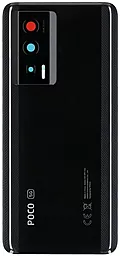 Задняя крышка корпуса Xiaomi Poco F5 Pro со стеклом камеры Black - фото Задняя крышка корпуса Xiaomi Poco F5 Pro со стеклом камеры Black