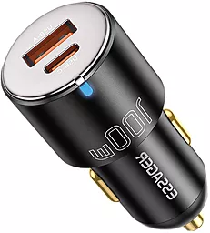 Автомобільний зарядний пристрій Essager 100W 3A PD/QC Optimus Prime High Power Car Charger USB-A-C Black (ECCAC-QTZ01) - мініатюра 2
