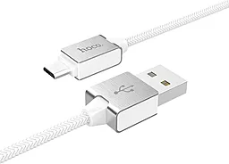 Кабель Hoco U49 Refined Steel USB-A - micro USB 12w 2.4a 1.2м cable White - миниатюра 4 Кабель Hoco U49 Refined Steel USB-A - micro USB 12w 2.4a 1.2м cable White - миниатюра 4