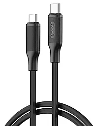 Кабель XO NB-Q265B USB Type-C - Type-C 60w 3a 1м PD cable Black - фото Кабель XO NB-Q265B USB Type-C - Type-C 60w 3a 1м PD cable Black