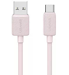 Кабель Usams US-SJ688 USB-A - Type-C 15w 3a 1м cable Pink - фото Кабель Usams US-SJ688 USB-A - Type-C 15w 3a 1м cable Pink