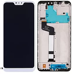 Дисплей Xiaomi Redmi Note 6 Pro с тачскрином и рамкой, White - фото Дисплей Xiaomi Redmi Note 6 Pro с тачскрином и рамкой, White