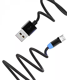 Кабель SkyDolphin S59V Magnetic USB-A - micro USB 12w 2.4a 1м cable Black (USB-000442) - мініатюра 3 Кабель SkyDolphin S59V Magnetic USB-A - micro USB 12w 2.4a 1м cable Black (USB-000442) - мініатюра 3