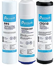 Комплект картриджів Ecosoft для потрійних фільтрів (для жорсткої водопровідної води) (CMV3ECO) - мініатюра 4