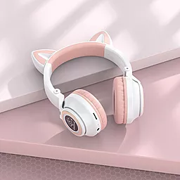 Наушники Borofone BO18 Cat ear White - миниатюра 4
