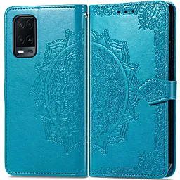 Кожаный чехол (книжка) Art Case с визитницей для Oppo A54 4G / Синий