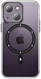 Чехол Epik TPU+PC Colorful with MagSafe для Apple iPhone 14 Black - фото Чехол Epik TPU+PC Colorful with MagSafe для Apple iPhone 14 Black