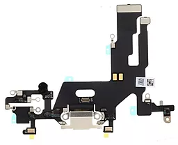 Нижний шлейф Apple iPhone 11 с разъемом зарядки, с микрофоном Original White - фото Нижний шлейф Apple iPhone 11 с разъемом зарядки, с микрофоном Original White