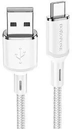 Кабель Borofone BX90 Cyber USB-A - Type-C 15w 3a 1м cable White - фото Кабель Borofone BX90 Cyber USB-A - Type-C 15w 3a 1м cable White
