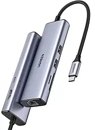 Мультипортовый USB Type-C хаб Ugreen CM512 7-in-1 USB3.0 black (90568) - фото Мультипортовый USB Type-C хаб Ugreen CM512 7-in-1 USB3.0 black (90568)