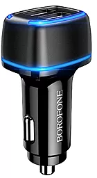 Автомобильное зарядное устройство Borofone BZ14 Max 2.4a 2xUSB-A ports car charger black - фото Автомобильное зарядное устройство Borofone BZ14 Max 2.4a 2xUSB-A ports car charger black