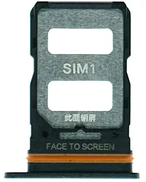 Держатель (лоток) Сим карты Xiaomi Poco X4 GT / Redmi K50i / Redmi Note 11T Pro / Redmi Note 11T Pro Plus Dual SIM Original  Black