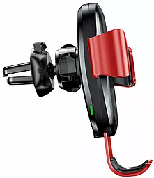 Автодержатель с беспроводной зарядкой Baseus Wireless Charger WXYL-09 Red - миниатюра 2
