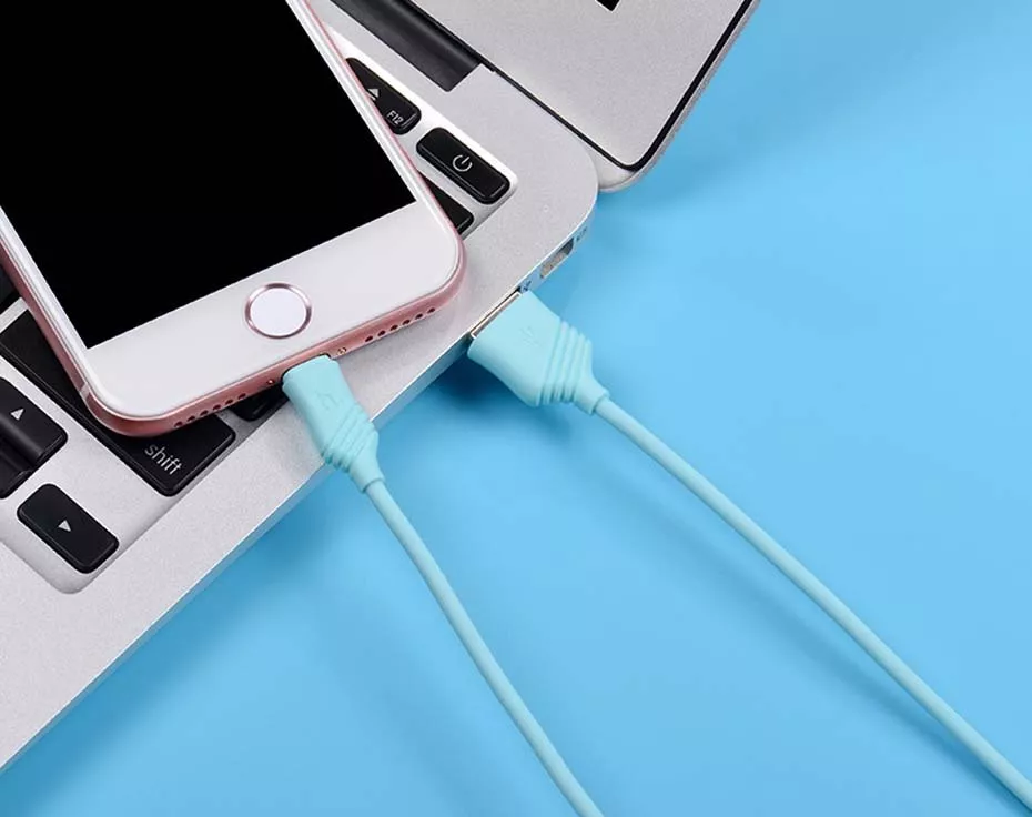 Кабель Hoco X6 KHAKI USB-A - Lightning 12w 2.4a 1м cable White - фото 2